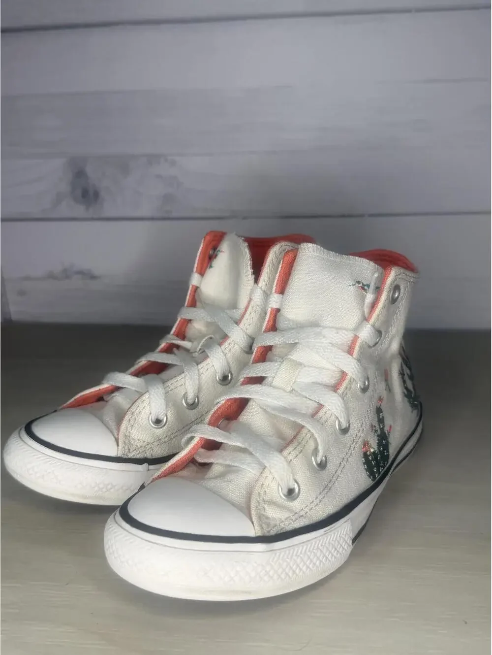 Converse Chuck Taylor All Star Hi Succulents Sneaker Vintage White  Youth 1